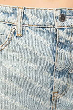 Alexander Wang stonewashed skinny-fit jeans Blau