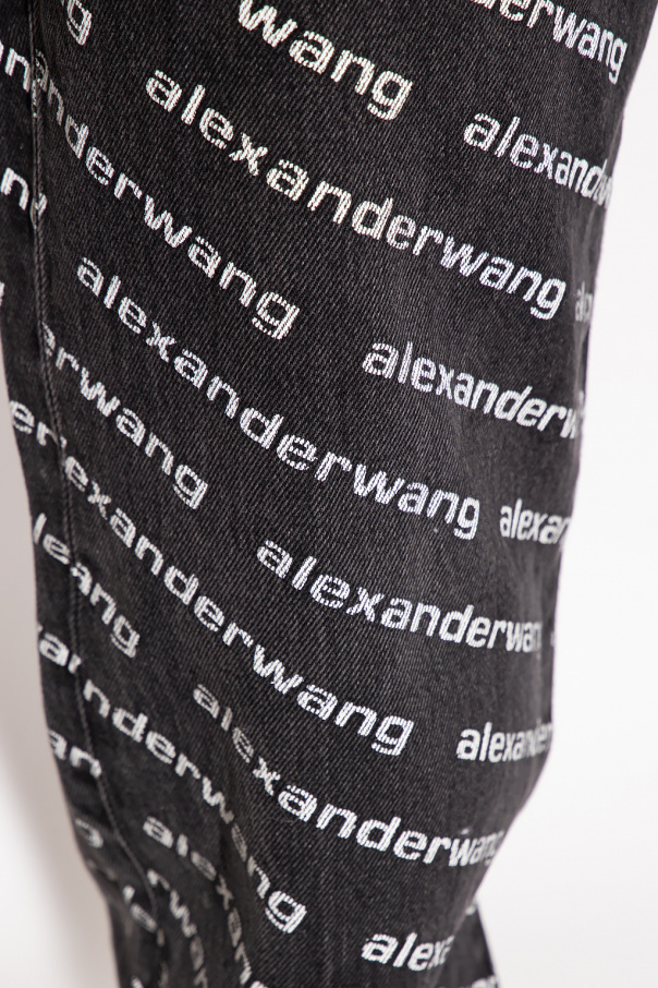 alexanderwang wide leg sweatpants with pre-styled logo brief