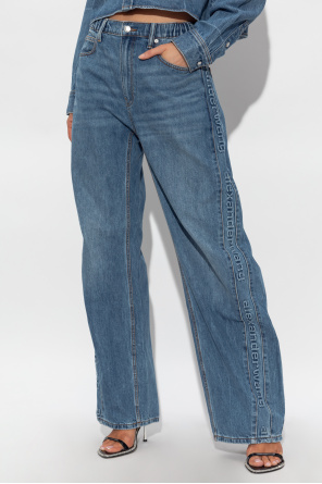 Alexander Wang Jeans with embossed logo on the legs