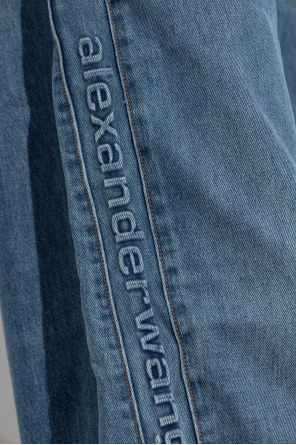 Alexander Wang Jeans with embossed logo on the legs