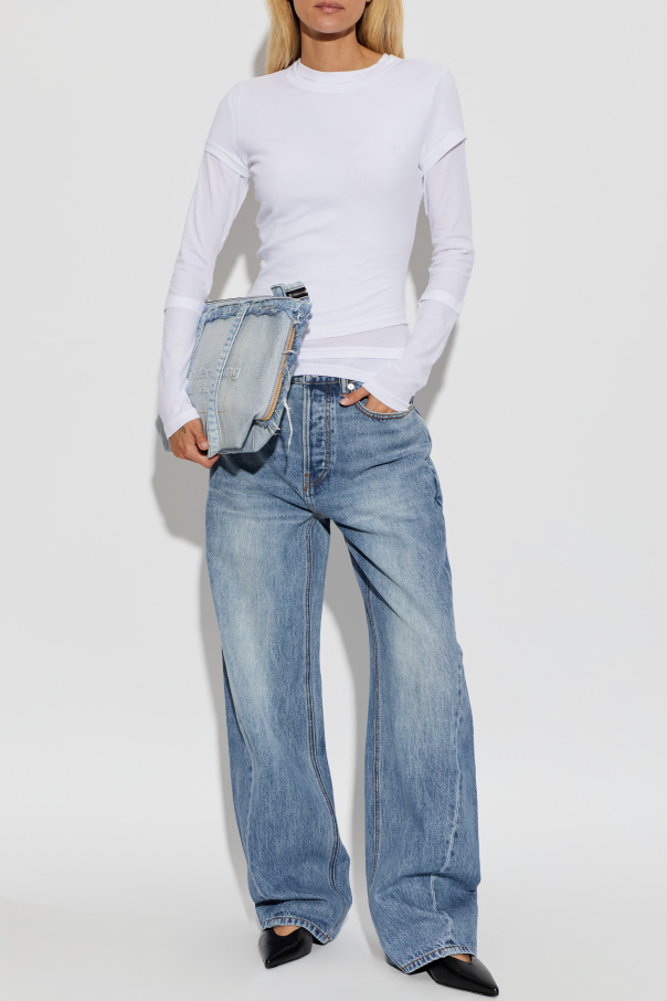Alexander Wang Jeans com pernas largas