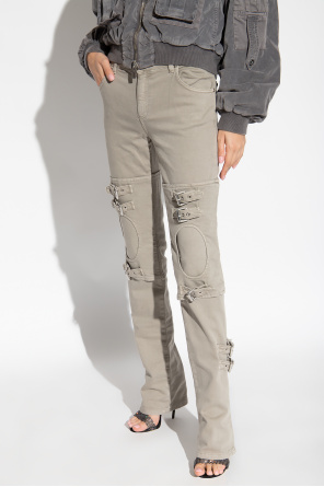 Blumarine Flared jeans with buckles