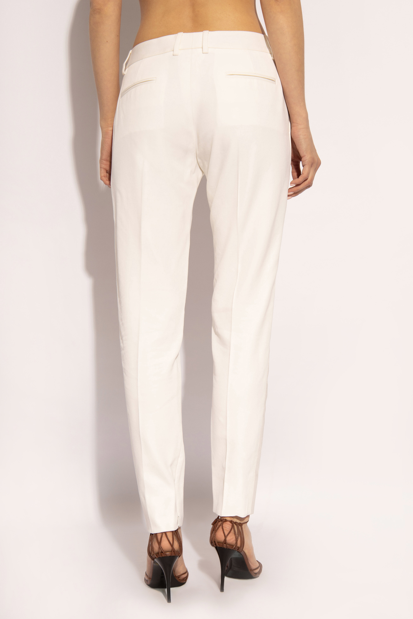 Saint Laurent Wool pleat-front trousers