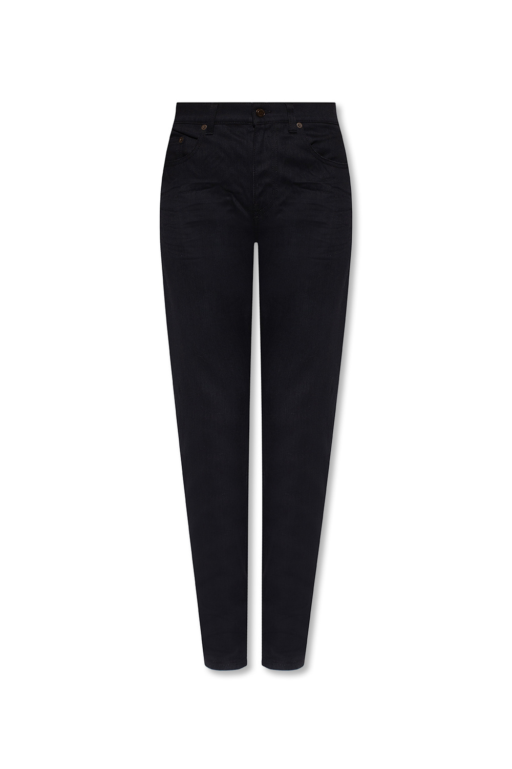 Saint Laurent saint laurent zip cuff leather sweatpants