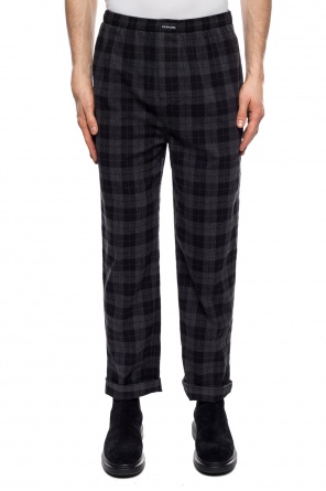 Plus Woven Check Loungewear Pants