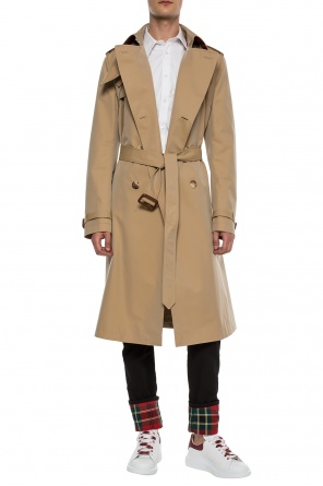 Jeansy z wyszytym wzorem w kratę od Alexander McQueen