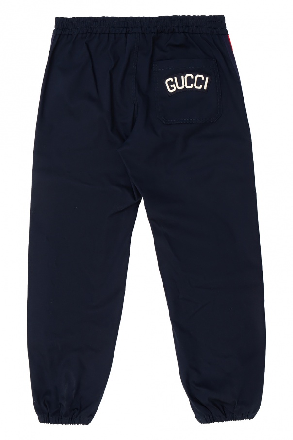 Gucci Kids Side stripe trousers