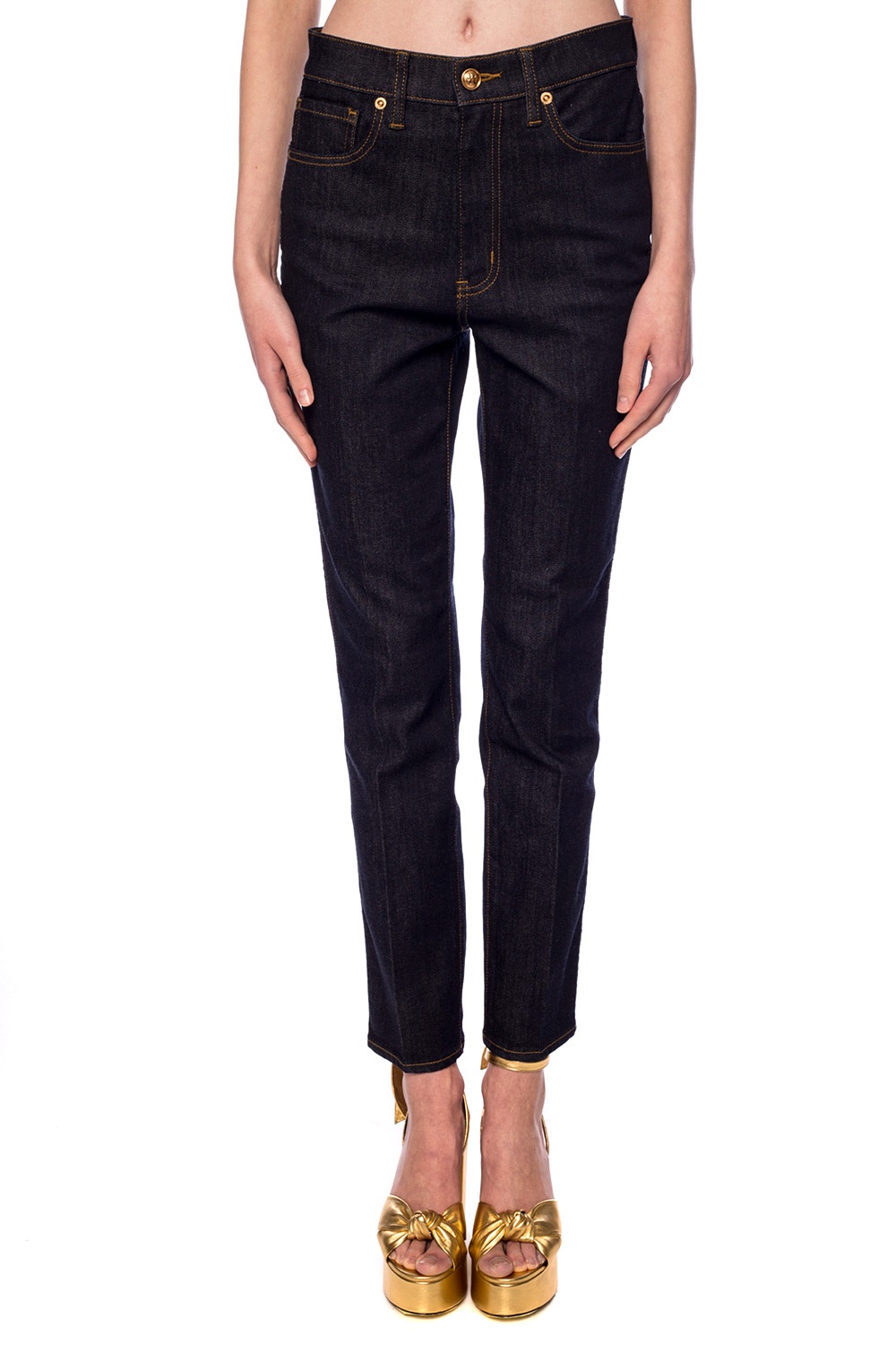 Straight leg jeans Tory Burch - IetpShops GB - Shorts taglie comode fatto  da Viscosa