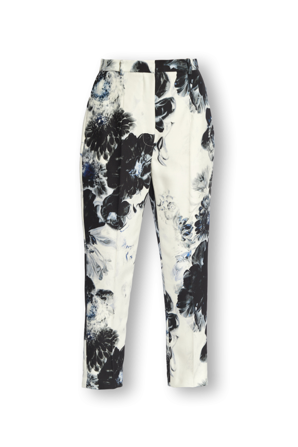 Trousers with floral motif od Alexander McQueen