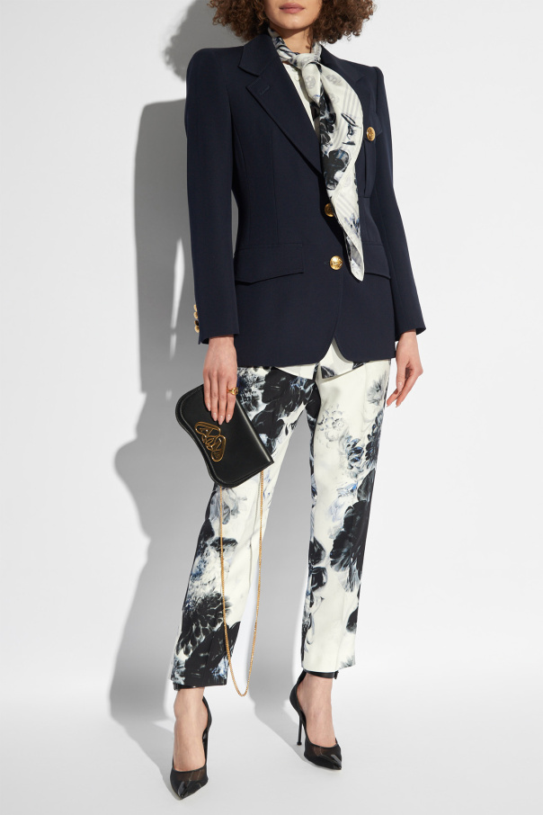 Alexander McQueen Trousers with floral motif