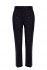 Gucci NAVY BLUE Creased trousers with logo