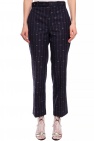 Gucci NAVY BLUE Creased trousers with logo