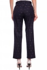 Gucci NAVY BLUE Creased trousers with logo