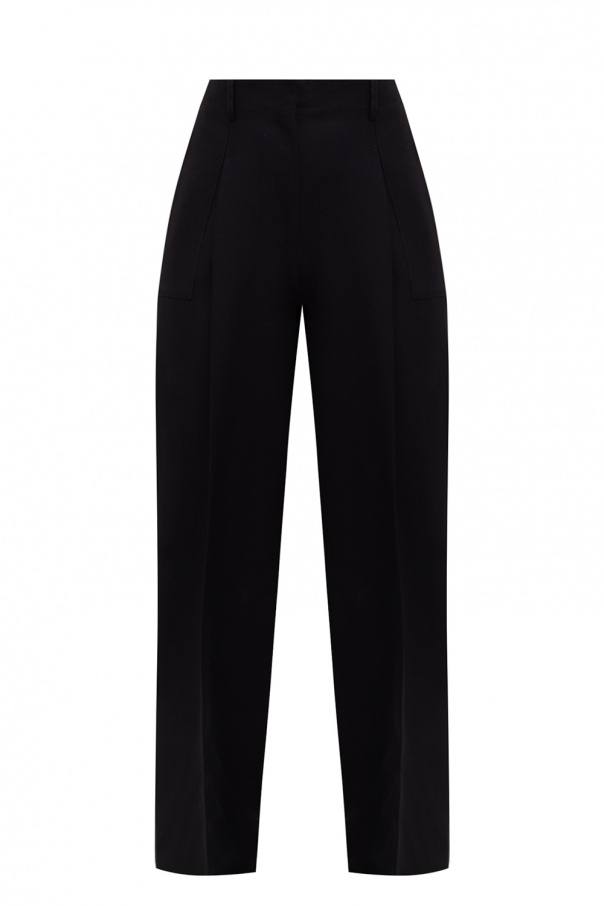 Stella McCartney Wool pleat-front Wave trousers