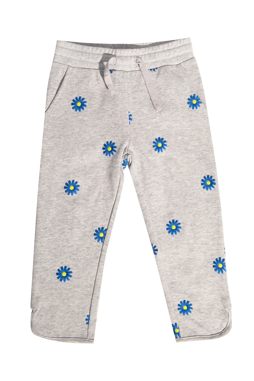 Stella McCartney Kids Floral-embroidered logga trousers