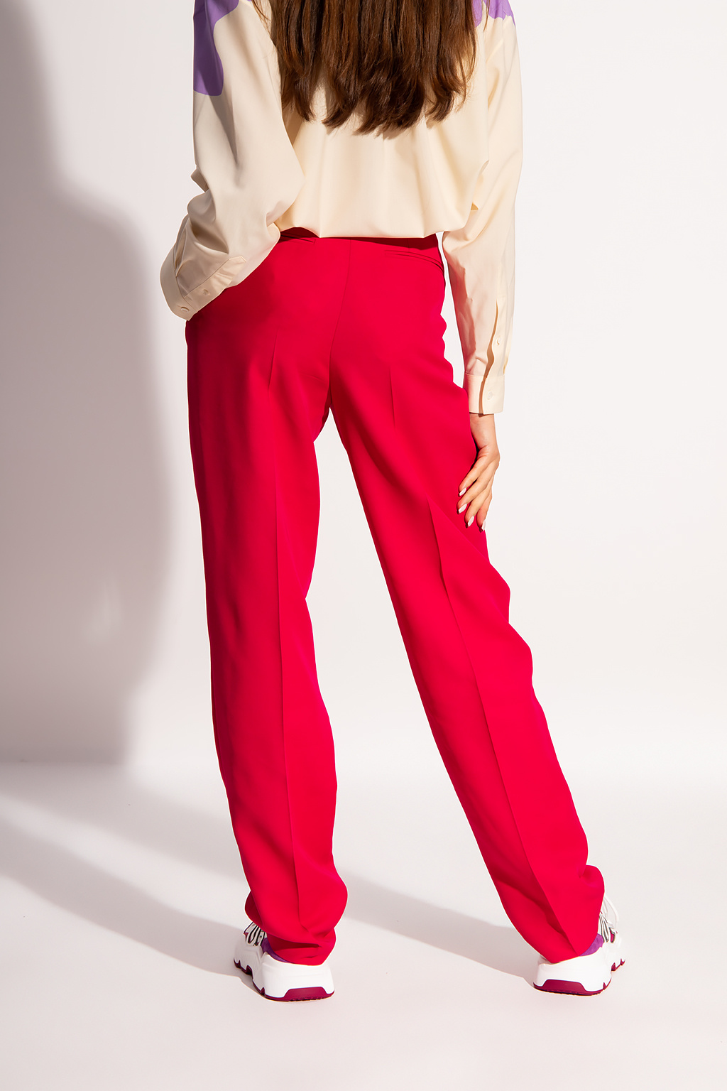Stella McCartney Pleat-front Gold trousers