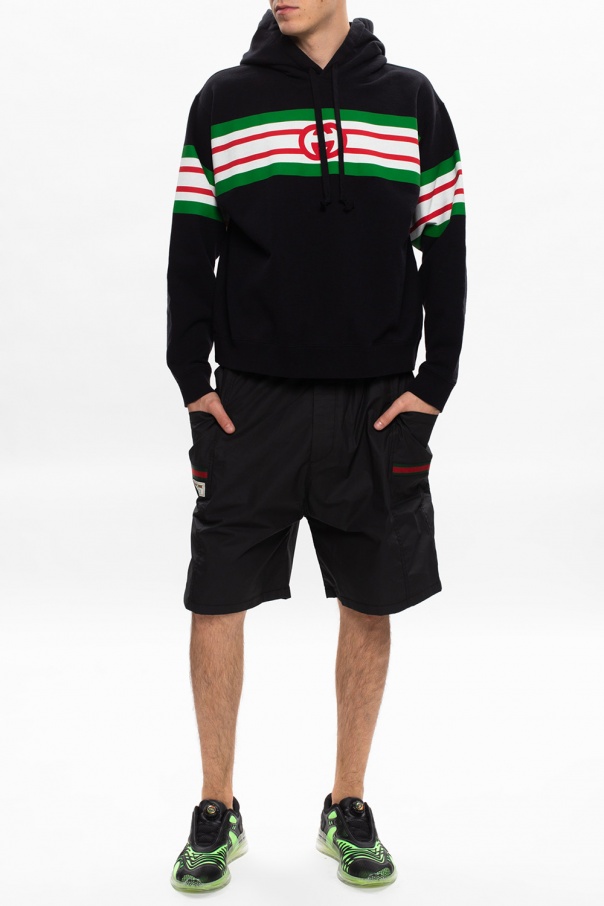 gucci Crystal Coated shorts with logo
