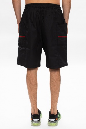 gucci Crystal Coated shorts with logo