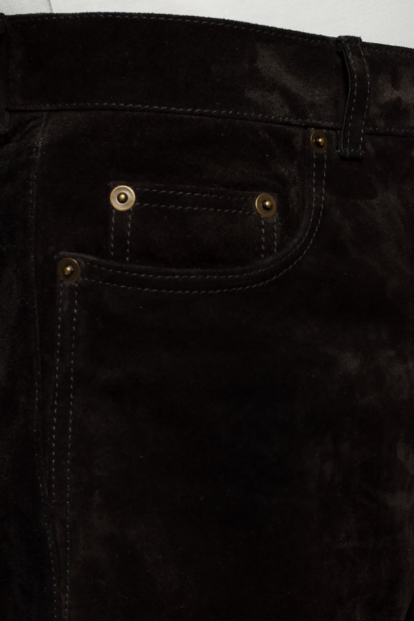 saint laurent suede jeans