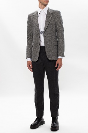 Wełniane spodnie w kant od Alexander McQueen