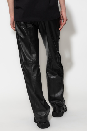 STAND STUDIO Lamb leather Esme trousers