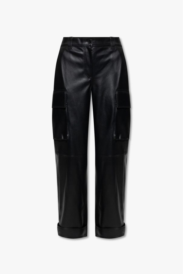 STAND STUDIO Faux leather versace trousers