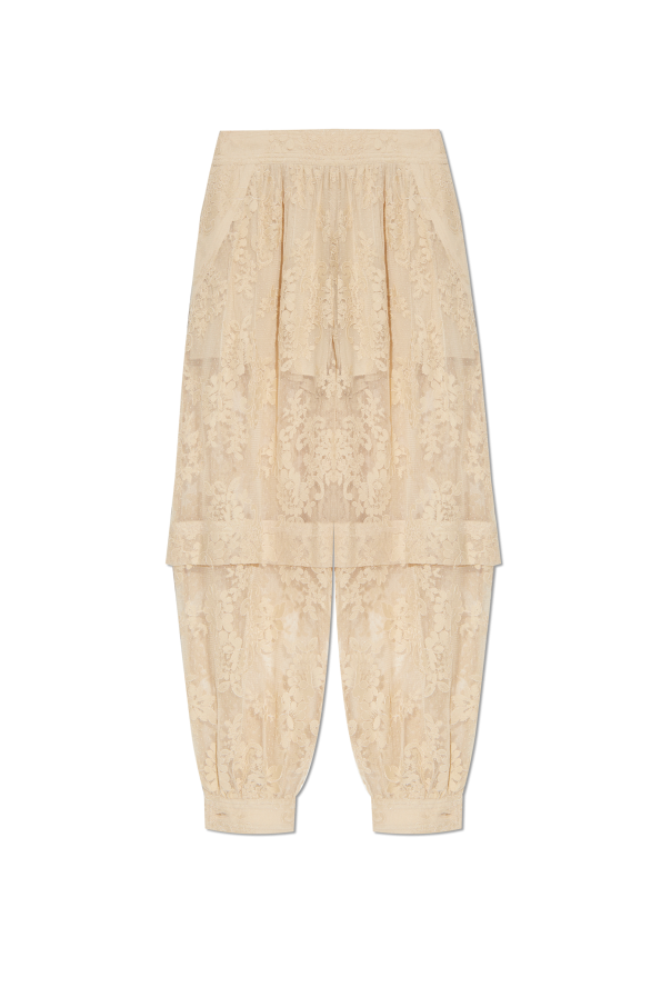 Loose-fit lace trousers od Zimmermann