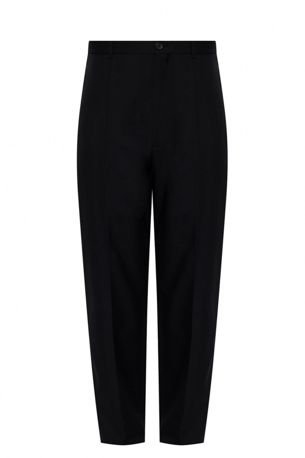 Balenciaga Pleat-front Gap trousers with logo