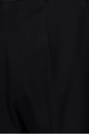 Balenciaga Pleat-front trousers logo with logo