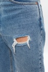 gucci Shimmery Raw edge jeans
