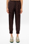 Gucci Silk trousers with logo