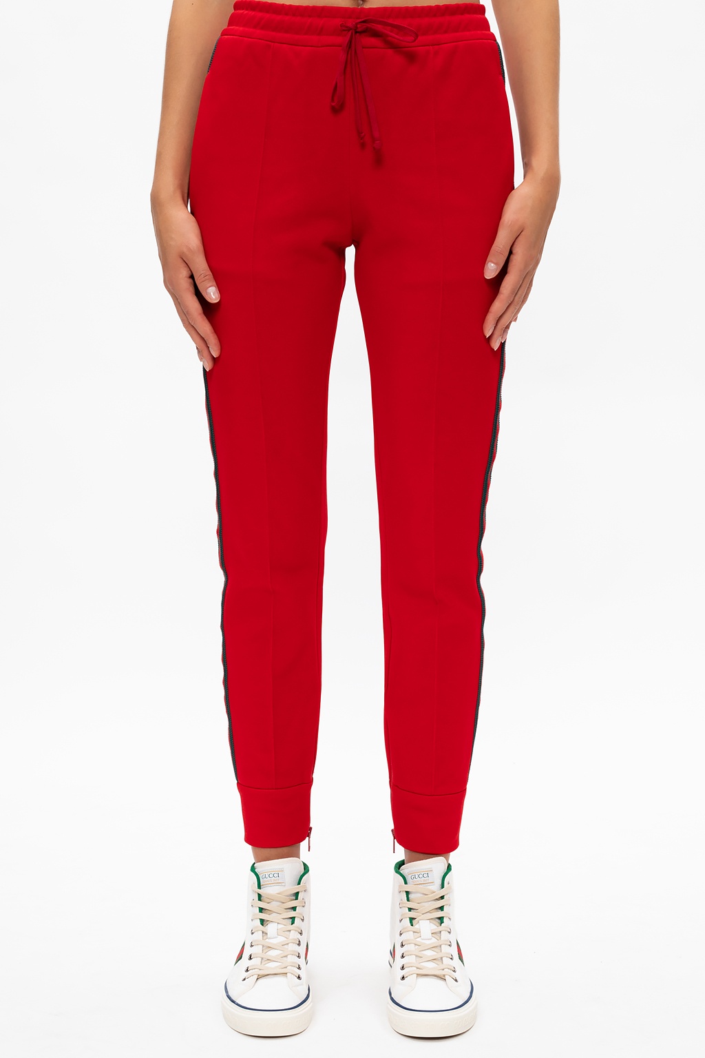 gucci red sweatpants