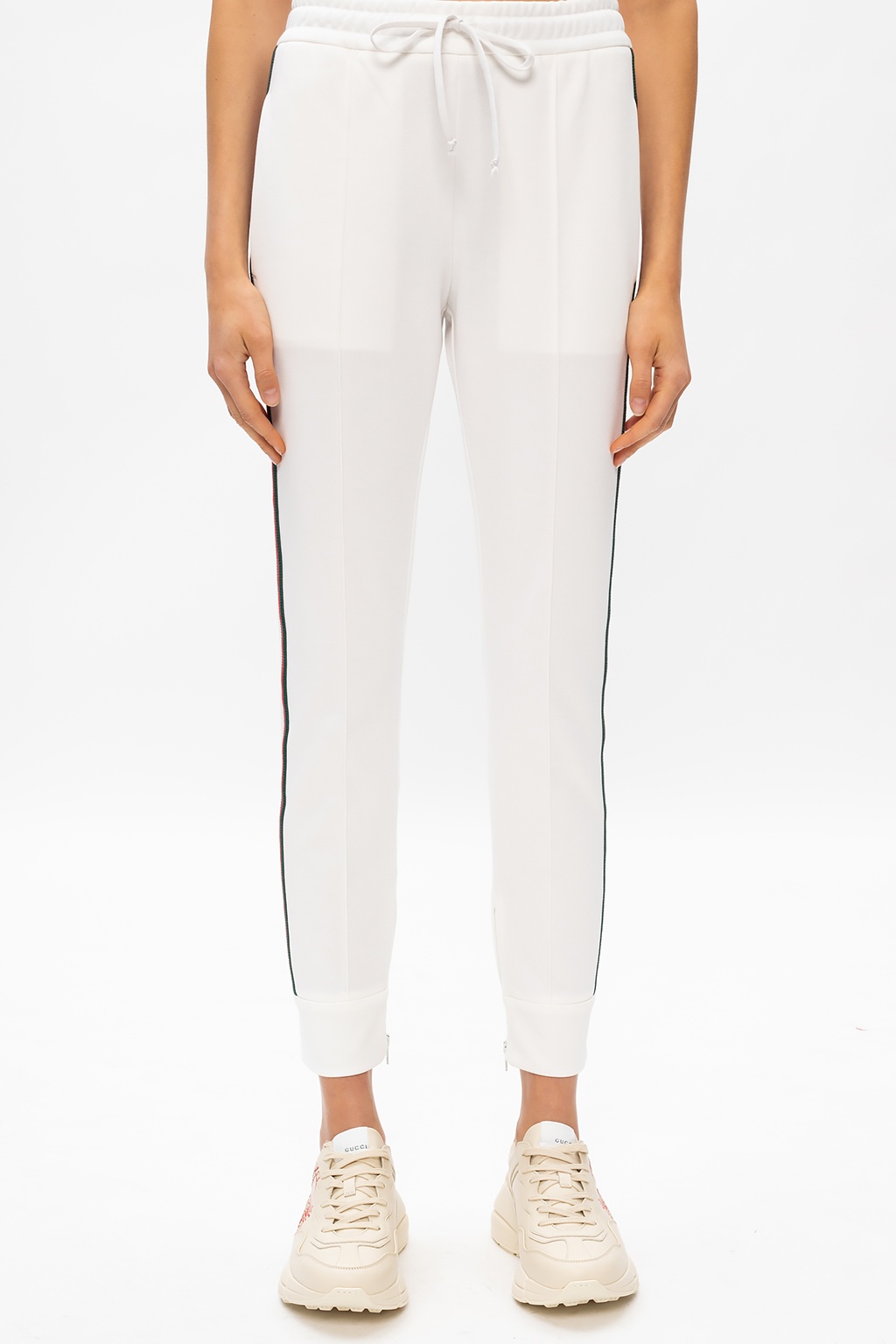 white gucci sweatpants