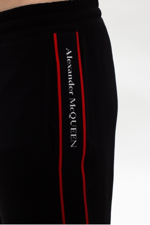 Alexander McQueen Spodnie dresowe z lampasami z logo
