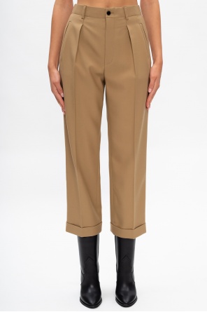 Saint Laurent Wool pleat-Classic trousers