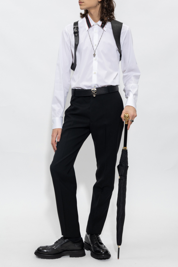 Alexander McQueen Wełniane spodnie