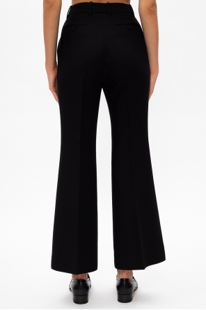 Gucci Pleat-front Plunge trousers with logo