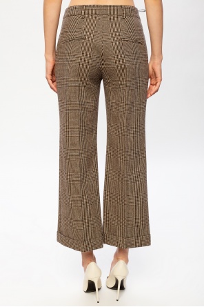 Saint Laurent Checked wool Track trousers