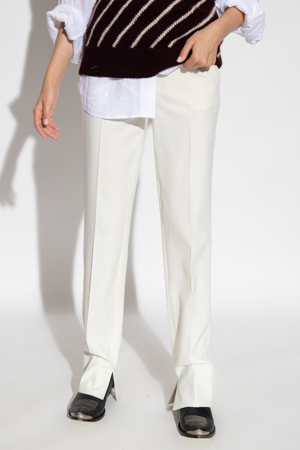 Stella McCartney Trousers with satin belt