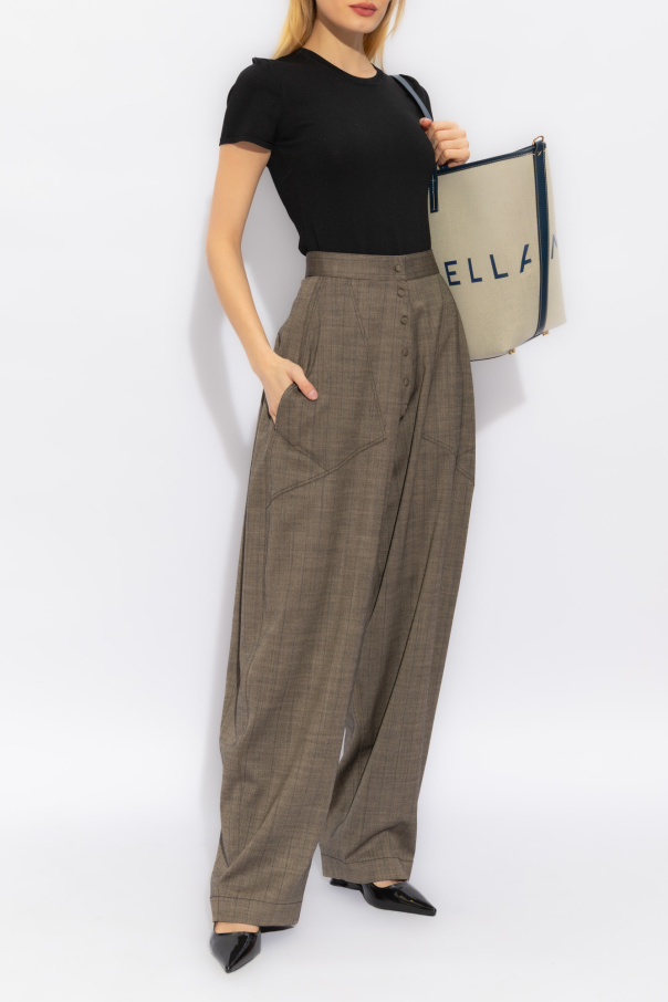 Stella McCartney Spodnie z szerokimi nogawkami