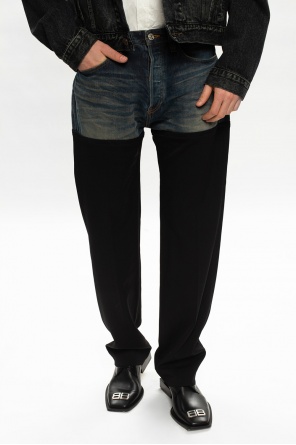 Balenciaga Denim-trimmed trousers