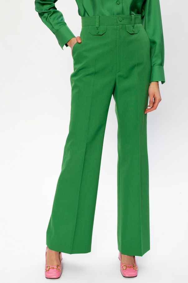 Green Wide leg trousers Gucci  Vitkac Sweden