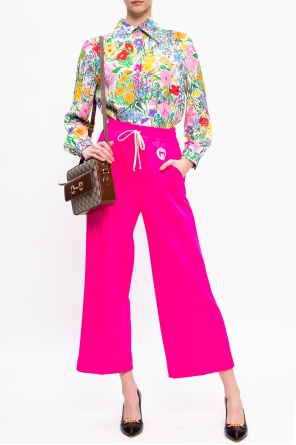 Spodnie dresowe z szerokimi nogawkami od Gucci