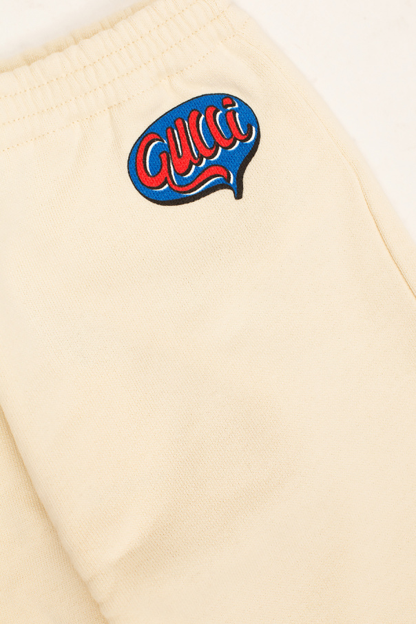 gucci canvas Kids Sweatpants with logo