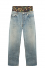 Balenciaga Tommy Jeans Marinblå kortärmad t-shirt med logga