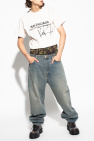 Balenciaga Tommy Jeans Marinblå kortärmad t-shirt med logga