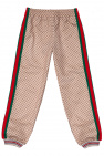 Gucci Kids frilled trousers with side stripes