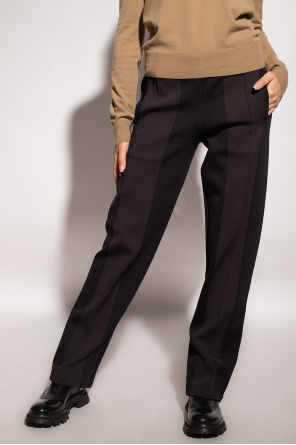 Bottega Veneta Patterned trousers with stitching details
