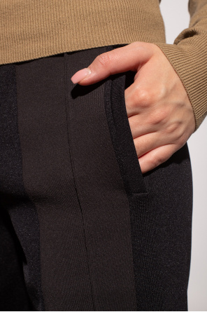 Bottega Veneta Patterned trousers with stitching details