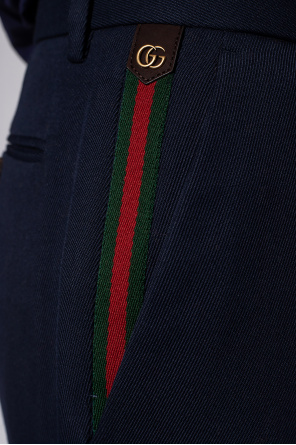 Gucci Pleat-front Bershka trousers